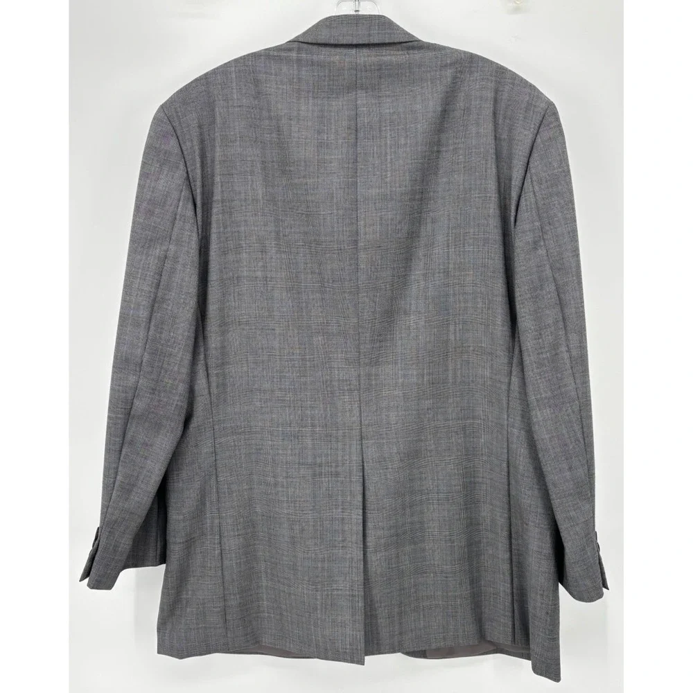 Lauren Ralph Lauren Wool Blazer‎ Sport Coat 42R Gray Plaid Classic Fit Jacket
